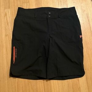 Krimson Klover Black and Orange biking Shorts